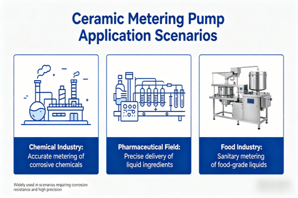 What is a ceramic metering pump used for Industrial Laboratory Pharmaceutical Lithium Battery Application