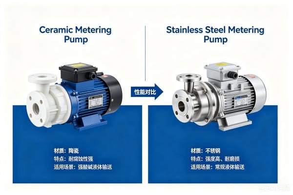 Ceramic vs stainless steel metering pump